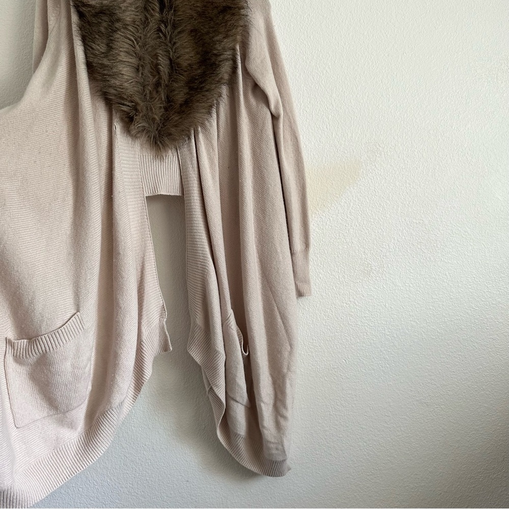 BCBGmaxazria Beige Knit Sweater with Pockets - Picture 10 of 16